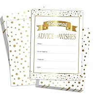 100pcs Retirement Advice Card Retirement Advice and Wishes Cards Retired Supplies and Decorations Happy Retired Gift for the Women Men Newly Retired，Anniversary，Wedding，Graduation Party