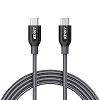 Anker Powerline+ USB C to USB C Cable, 60W USB 2.0 Cable (6ft), for USB Type-C Devices Including Galaxy Note 8 S8 S8+ S9, iPad Pro 2020, Pixel, Nexus 6P, Matebook, MacBook and More