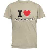 I Heart My Attitude Sand Adult T-Shirt - Large