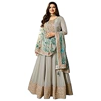 Mehendi-Haldi-Sangeet Functions Wear Designer Long Anarkali Gown Dupatta Suits