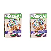Original Cinnamon Toast Crunch Breakfast Cereal, Crispy Cinnamon Cereal, 29.1 oz. Mega Size Box (Pack of 2)