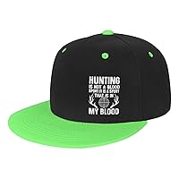 Hunting is Not A Blood Sport It is A Sport That is in Our Blood Hat Adjustable Funny Flat Bill Baseball Cap Men Women