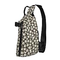 Baseball Print Crossbody Backpack,Travel Hiking Cross Bag Diagonally, Cycling Bag