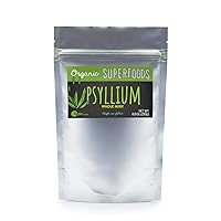 Organic Whole Husk Psyllium 95% Superfood, 8.8 Ounce, Non-GMO, Vegan, Gluten-Free