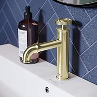 Swiss Madison Well Made Forever Avallon Single Hole, Single-Handle Wheel, Bathroom Faucet in Brushed Gold
