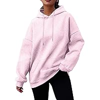 XHRBSI Womens Oversized Sweatshirts Pullover Fleece Sweaters Long Sleeve 2023 Fall Casual Hoodie Top Clothes With Pocket