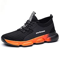 Men's Steel Toe Shoes Lightweight Breathable Work Shoes Non-Slip Anti-Puncture Sneakers, Insulated Industrial Work Shoes