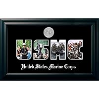 Campus Images MASS002S Marine Collage Photo Frame with Silver Medallion, Black