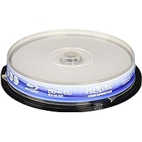 PlexDisc Water Resistant Glossy White Inkjet Printable BD-R DL 6x 50GB Blu-ray, 10 Disc Spindle