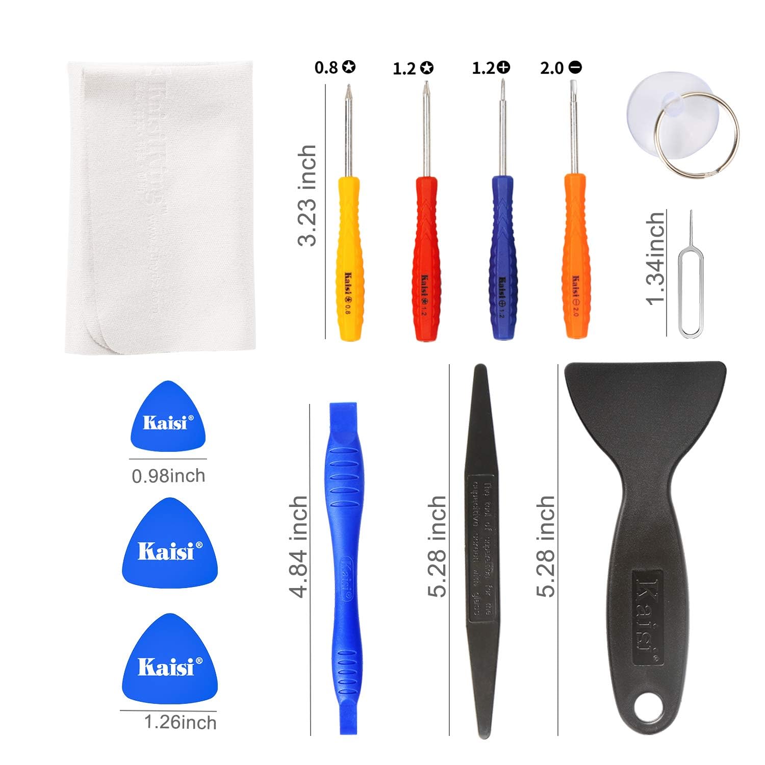 Kaisi Professional Electronics Opening Pry Tool Repair Kit +S-130 Insulation Silicone Soldering Mat Repair Mat Nylon Spudgers and Anti-Static Tweezers for Cellphone iPhone Laptops Tablets and More