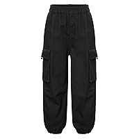 YiZYiF Kids Girls Boys Cargo Pants Jogger Pants Street Hip Hop Dance Sweatpants Summer Casual Pants