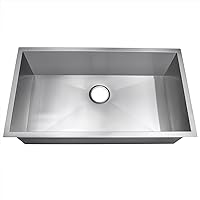 cUPC Certified 32 Inch Handmade Undermount Single Bowl 18 Gauge Stainless Steel-304 Kitchen Sink (Without Strainer)