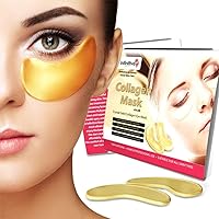 1 x Pack New Crystal 24K Gold Powder Gel Collagen Eye Mask Masks Sheet Patch, Anti Ageing Aging, Remove Bags, Dark Circles & Puffiness, Skincare, Anti Wrinkle, Moisturising,