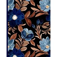 Blue Garden Bliss: 7.5 x 9.75in. 150-Sheet Collage Ruled Composition Notebook