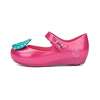 Ultragirl Collection Mary Jane Flats for Toddlers and Babies - Comfortable & Cute Peep Toe Jelly Flat Shoes with Transparent Upper and Small Bow for Little Girls