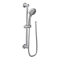 Moen Eco-Performance Chrome 4-Spray Pattern Handheld Showerhead with 69-Inch-Long Hose and 30-Inch Grab Slide Bar, 3669EP