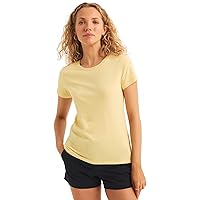 Nautica Women's Classic Fit Solid Crew-Neck Sustainably Cotton-Knit T-Shirt, Sundial, M