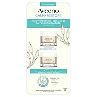 Aveeno Calm+Restore Oat Gel Face Moisturizer, Sensitive Skin, 1.7 oz - Hypoallergenic, Fragrance & Paraben-Free (Pack of 2)
