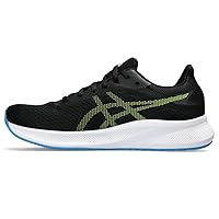 ASICS Men's Patriot 13 Running Shoes, 10.5, Black/Electric Lime