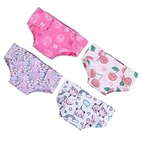 ERINGOGO 4pcs Doll Clothes Girls Accessories Girls Toys Doll Diapers Doll Costume Decor Doll Underwear Toys Pretend Play Doll Underwear Baby Cloth Diapers United States Clothing