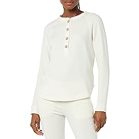 Amazon Aware Women's Fleece Long-Sleeve Henley Sweatshirt (Available in Plus Size)