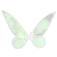 Glowing Angel Wings, Mesh Cute Glowing Fairy Princess Wings Firmly Fixed Lightweight Sturdy Stylish for Cosplay (Color : White)