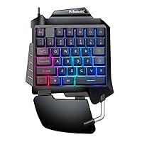Gaming Keyboard,One Hand Mechanical Gaming Keyboard RGB Backlit Portable Mini Gaming Keyboard Game Controller for Pc for Ps4 Xbox Gamer