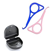 Aligner Removal Tool, 2 Retainer Remover Tool, Invisible Braces Removal Tools, Suitable for Removing Braces, Trays, Retainers, Dentures and Aligners(Blue+Pink).