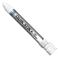 Markal 28880 - Quik Stik + Oily Surface Solid Paint Marker for Marking Oily, Wet, Dry, Smooth & Rough Surfaces, Twist-Up Knob, Fast Drying, Weather & UV-resistant,White Color (12 Pk), Made in USA