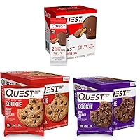 Quest Nutrition High Protein Peanut Butter Cups, Cookies and More Snack Bundle (12 Count)