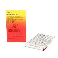 3M ScotchCode Pre-Printed Wire Marker Book SPB-03, Vinyl Coated, Black Printed Numbers (10) each 1–45, White Background Highlights Characters