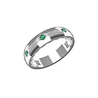 Natural Emerald Ring Green Gemstone Emerald Ring Wedding Engagement Ring