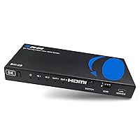 OREI 8K UltraHD 2 X 2 HDMI Splitter, 2 Input 2 Output Splitter Supports Up to 4K@120Hz, Dolby Vision, HDCP 2.3 Auto EDID Management - (BK-22) Does NOT Extend The Display.
