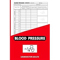 Blood Pressure Logbook for Adults: Simple Daily Blood Pressure Log; Record and Monitor Your Daily Blood Pressure and Heart Rate Readings at Home; 120 Pages, 