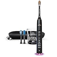 DiamondClean Smart 9500 Electric Toothbrush, Sonic Toothbrush with App, Pressure Sensor, Brush Head Detection, 5 Brushing Modes and 3 Intensity Levels, Black, Model HX9923/11