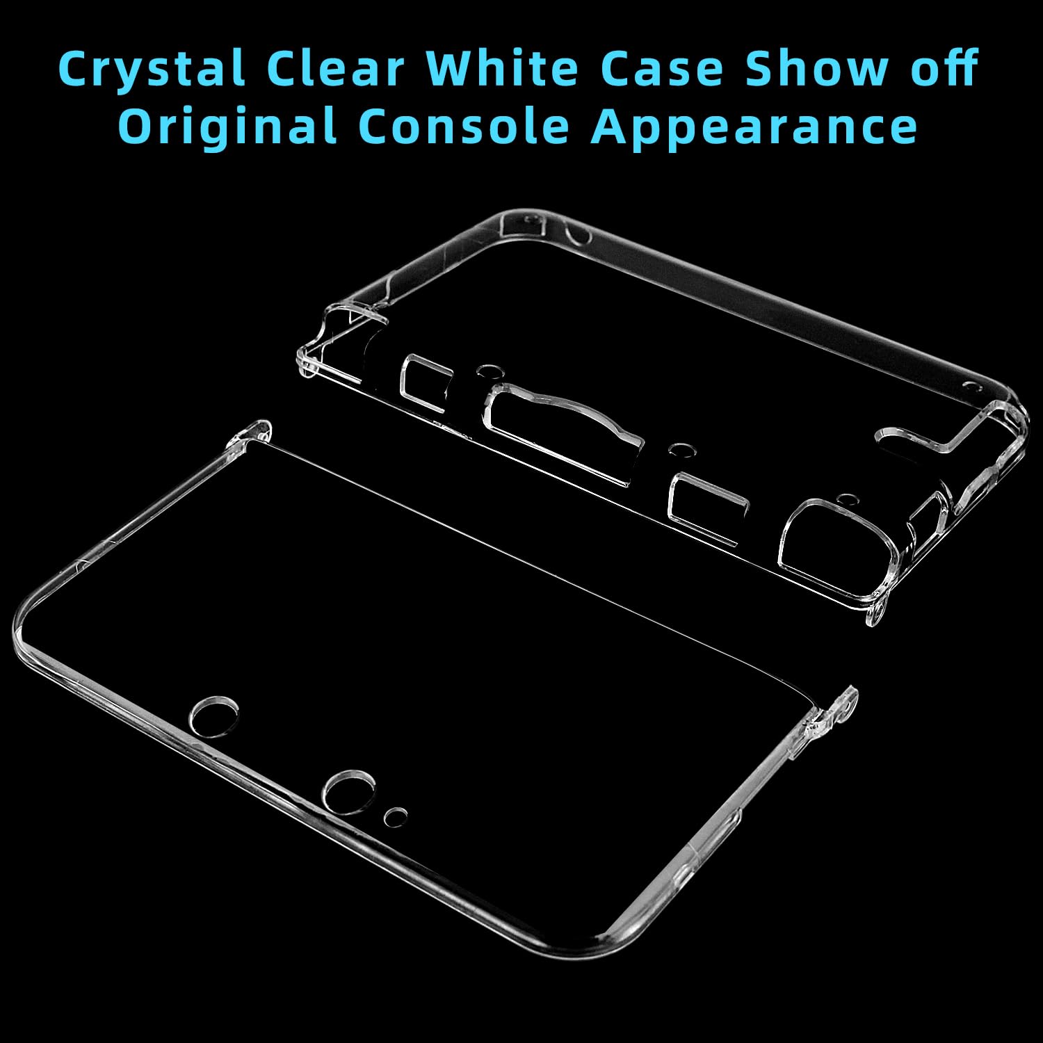 OSTENT Protective Clear Crystal Hard Guard Case Cover Skin Shell for Nintendo 3DS XL LL Color Clear White