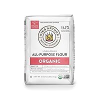 100% Organic All-Purpose Flour Unbleached, Non-GMO Project Verified, No Preservatives, 2 Pounds (Pack of 12)