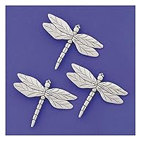 Dragonflies Medium Pewter Magnet Set for Nature Lover, Kitchen Office Refrigerator Outdoor Picnic Home Decorative Gift