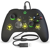 Wired Game Controller Compatible with X-one/PC Series, X-one Wired USB Gamepad for Windows 10/11//Steam, Game Controller with Programming Buttons, Audio Jack, Turbo Button