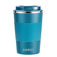 Travel Coffee Mug Spill Proof Leakproof 16 oz Insulated Coffee Mug with Screw Lid, Stainless Steel Vacuum Tumbler Reusable Thermal Coffee Cup to go for Hot and Cold Drinks -510ml,Blue