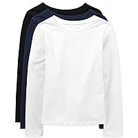 girls Assorted Long Sleeve Basic Layering T shirt 3 Pack