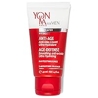 Yon-Ka Mens Age Defense Moisturizer (40ml) Anti-Aging Daily Face Lotion for Dry and Mature Skin, Prevent Wrinkles with Nutrient Rich Creme