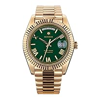 Seagull ST2146 Movement Sugess DD40 Men's Watches Retro Day Date Sapphire Glass Automatic Mechanical Dress Wristwatch