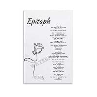 Generic Epitaph Poem Poster by Merrit Malloy, When I Die, Poem on Death, Give Me Away, Me-not (3) Canvas Painting Wall Art Poster for Bedroom Living Room Decor 12x18inch(30x45cm) Unframe-style