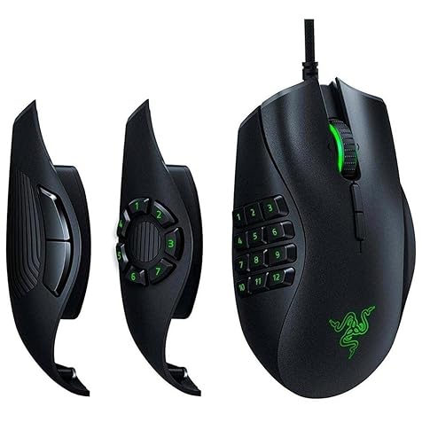 Razer Naga Trinity Gaming Mouse: 16,000 DPI Optical Sensor - Chroma RGB Lighting - Interchangeable Side Plate w/ 2, 7, 12 Button Configurations - Mechanical Switches