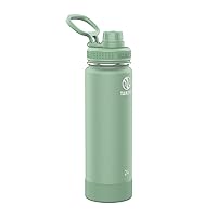 Takeya Actives 24 oz Vacuum Insulated Stainless Steel Water Bottle with Spout Lid, Premium Quality, Cucumber