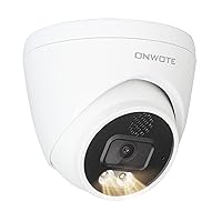 ONWOTE Smart Dual Light 4K 8MP PoE IP Camera, Two Way Audio, AI Human Vehicle Detection Activate Bright Spotlight, 125° Wide File of View, Indoor/Outdoor