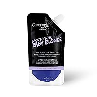 Christophe Robin Shade Variation Mask - Baby Blonde - Purple Hair Treatment for Neutralizing Brassy and Yellow Tones - Travel Size, 2.53 fl. oz