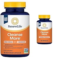 Detox Cleanse More, Reduces Bloating and Restores Regularity & Cleanse More Herbal Formula with Magnesium for Overnight Occasional Constipation Relief