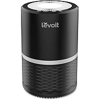 LEVOIT Air Purifiers for Home, High Efficient Filter for Smoke, Dust and Pollen in Bedroom, Filtration System Odor Eliminators for Office with Optional Night Light, LV-H132 1 Pack, Black